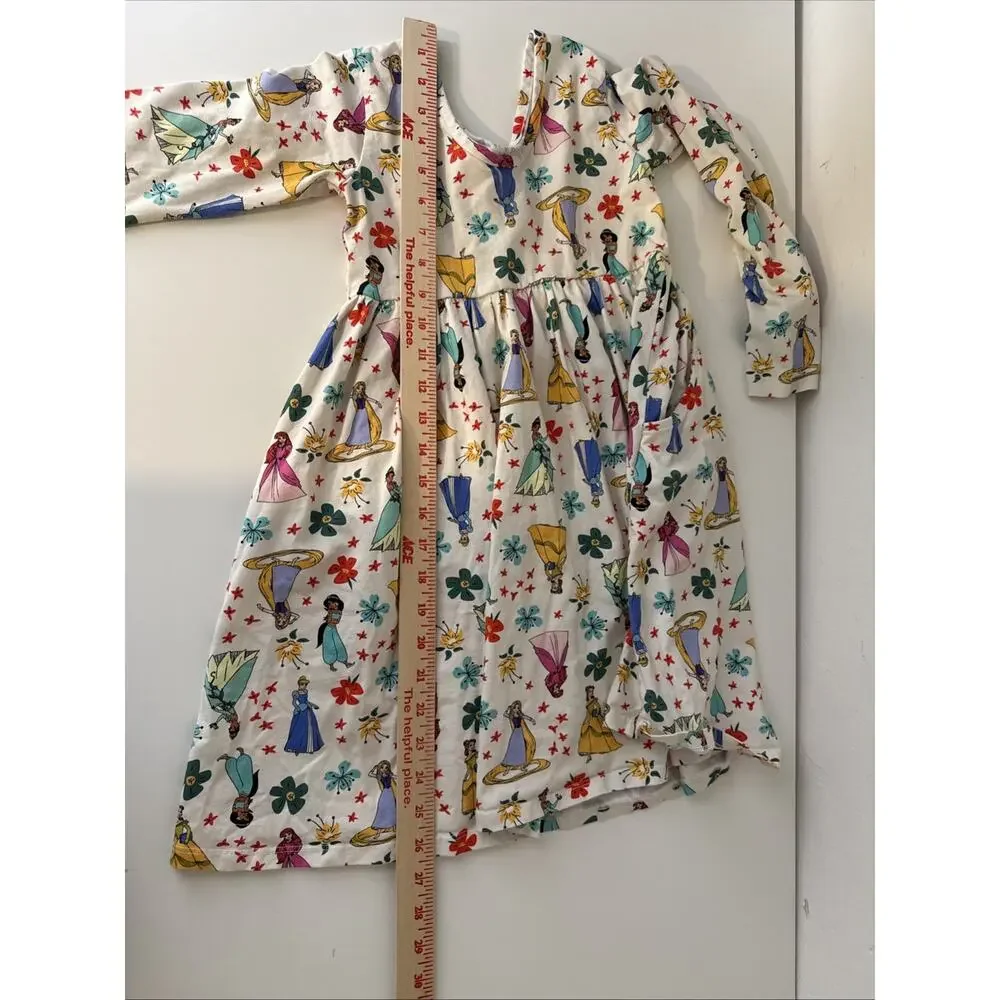 Hanna Andersson Disney Princess Dress 120 Cm Us 6 7 Long Sleeve Pockets